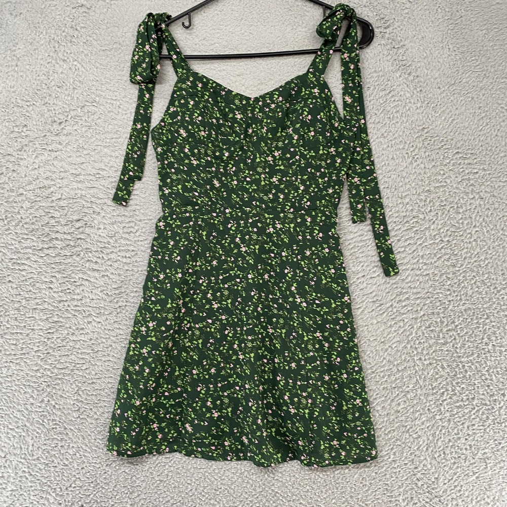 Rihoas Mini Dress Womens Small Floral Tie Strap‎ Fit & Flare Sundress Summer